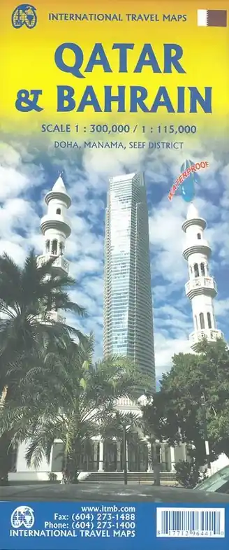 ITM Qatar & Bahrain | landkaart, autokaart 1:300.000 / 115.000 Goedkoop