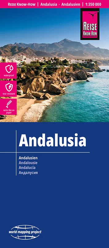 Andalusië landkaart, wegenkaart 1:350.000 Bestseller