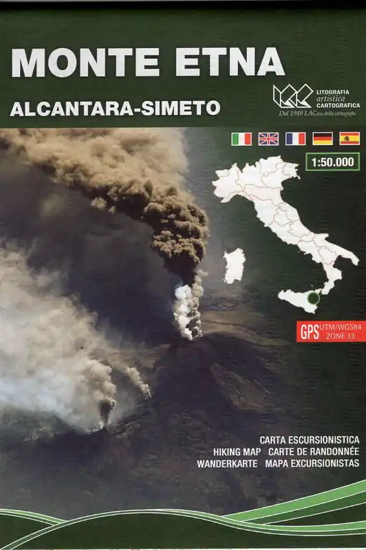 wandelkaart Etna (Monte Etna) 1:50.000 Betrouwbaar
