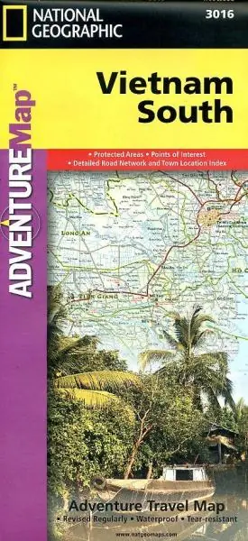 Laatste Versie Zuid-Vietnam landkaart / wegenkaart 1:600.000