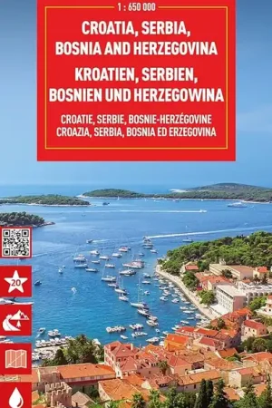 wegenkaart Kroatië, Bosnië & Herzegovina, Servië - 1:650.000 Lage Prijs