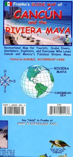 Seizoensaanbieding Cancun & Riviera Maya Guide & Dive Map var.scales