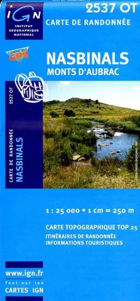 Shop Nu wandelkaart 2537OT Nasbinals, Monts d'Aubrac 1:25.000