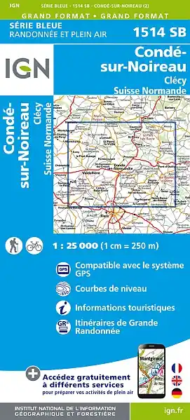 Beperkt Aanbod SB-1514 Condé-sur-Noireau, la Suisse Normande | wandelkaart 1:25.000