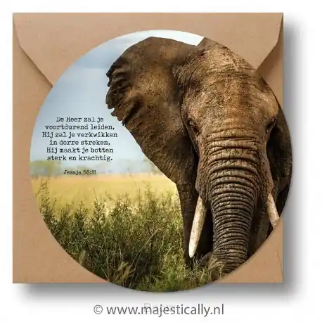 Beste Prijs Cirkelcadeau olifant de Heer zal je leid