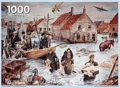 Puzzel De Watersnoodramp (1953) blauw Laatste Kans