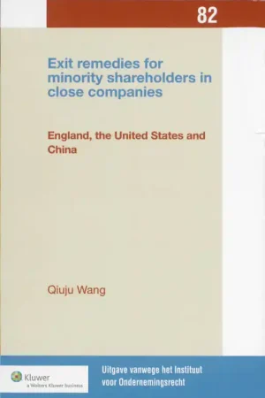 Nu Kopen Exit Remedies for Minority Shareholders in Close Companies - Qiuju Wang