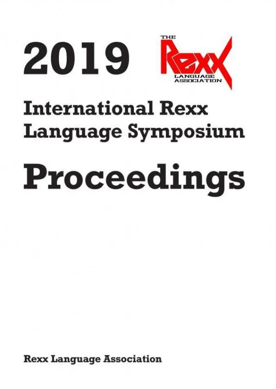 2019 International Rexx Language Symposium Proceedings / 1st Edition Koop Online