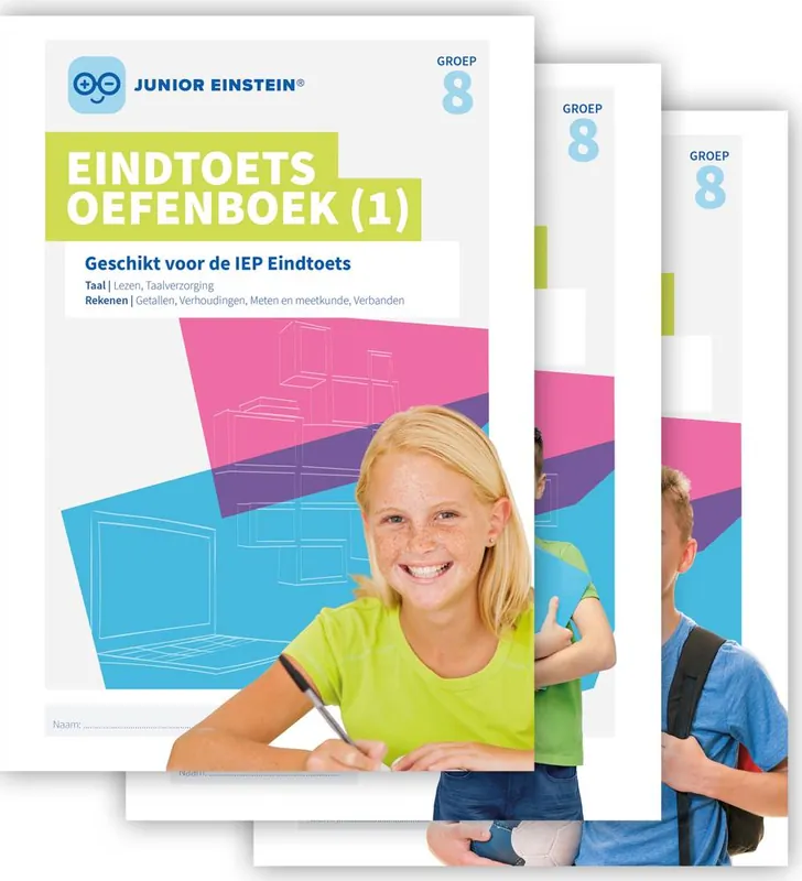Eindtoets Oefenboeken Compleet Compleet pakket, delen 1, 2 en 3 - Gemengde opgaven - Groep 8 Opgaven voor Rekenen en Taal / Druk 1 Express Levering