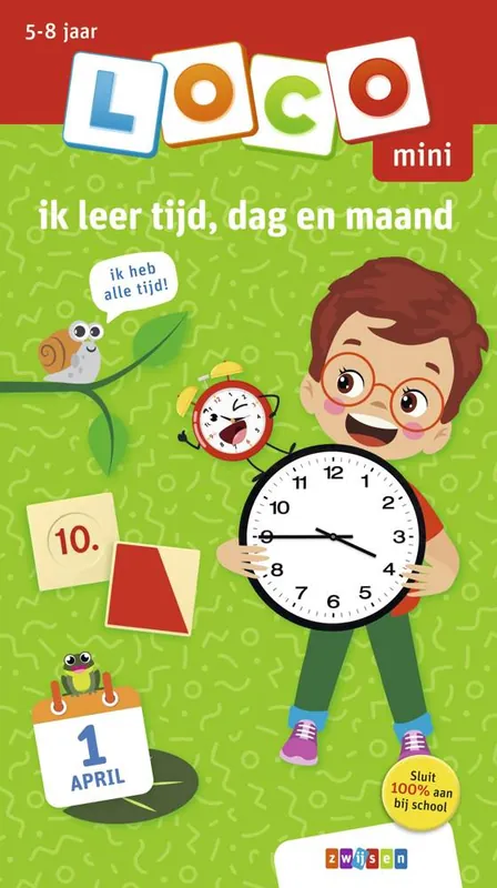 Loco mini ik leer tijd, dag en maand / Druk 1 Gratis Retour