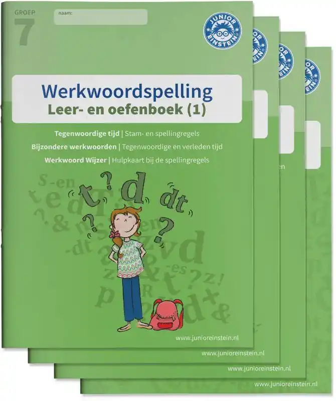 Uitverkoop Werkwoordspelling Groep 7 Leer en oefenboek 1 en Antwoordenboek 1, 2 en 3 / Druk 1