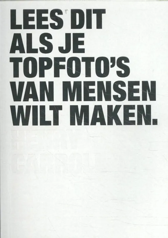 Merkproduct Lees dit als je topfoto's van mensen wilt maken / Druk 1