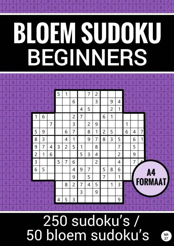 Makkelijke Sudoku: BLOEM SUDOKU - nr. 27 - Puzzelboek met 50 Bloem Sudoku Puzzels voor Beginners / Druk 2 Gratis Retour