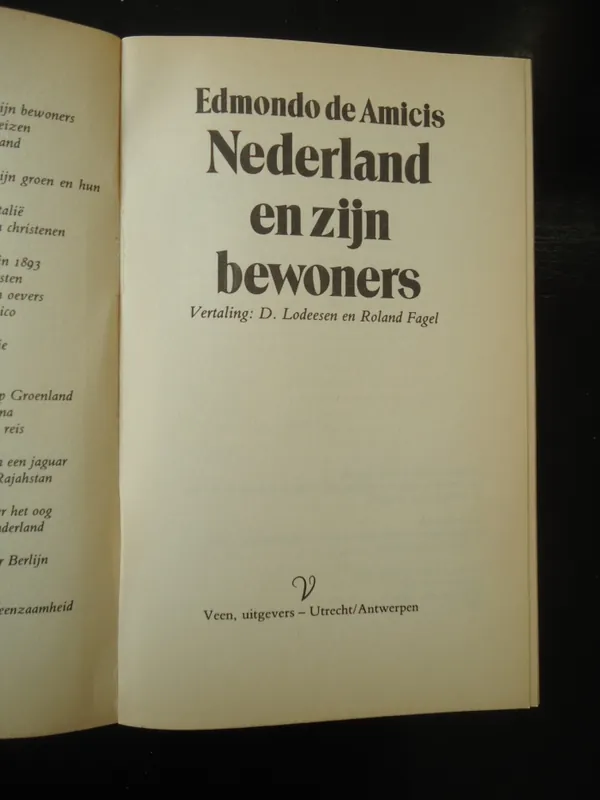 Dagaanbieding Nederland en zijn bewoners - Edmondo de Amicis