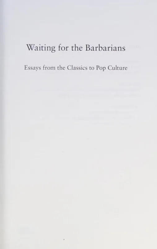 Shop Nu Waiting for the Barbarians - Daniel Mendelsohn