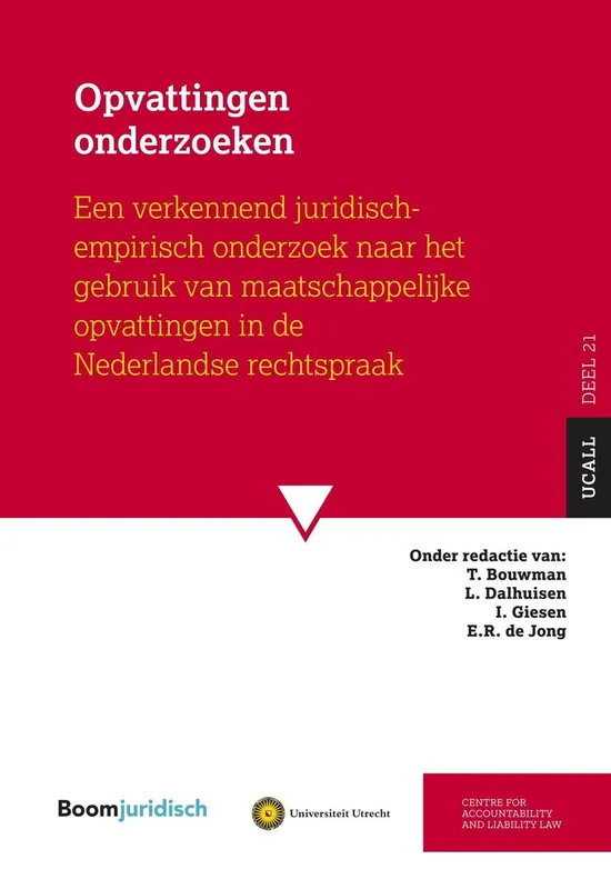 Opvattingen onderzoeken - de Jong E.R.; Giesen I.; Dalhuisen L.; Bouwman T. Direct Beschikbaar