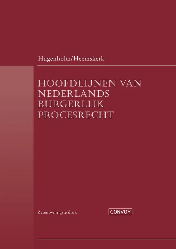 Hoofdlijnen van Nederlands Burgerlijk Procesrecht - W. Hugenholtz; W. Heemskerk Bestseller