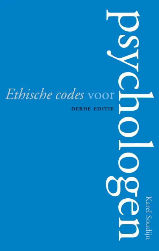 Seizoensaanbieding Ethische codes voor psychologen - Karel Soudijn
