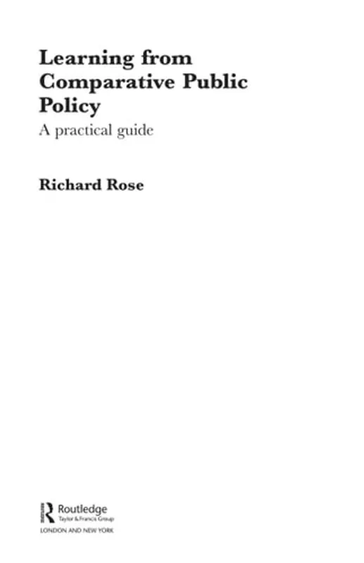 Beste Prijs Learning From Comparative Public Policy: A Practical Guide - Richard Rose