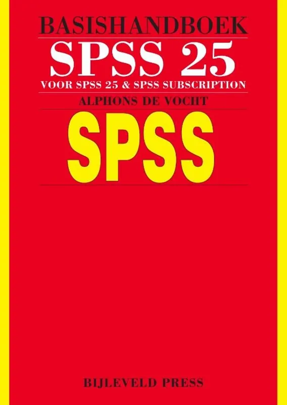 Direct Beschikbaar Basishandboek SPSS 25 - Alphons de Vocht