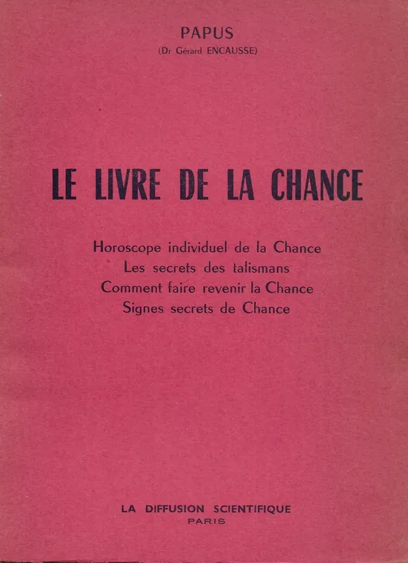 Le livre de la chance - Papus Lage Prijs