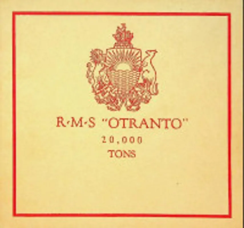 Superprijs Brochure Orient Line RMS Otranto - Orient Line