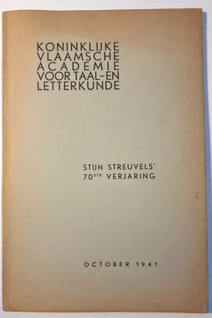 Stijn Streuvels' 70ste verjaring - Koninklijke Vlaamsche Academie voor Taal- en Letterkunde, Stijn Streuvels Finale Uitverkoop