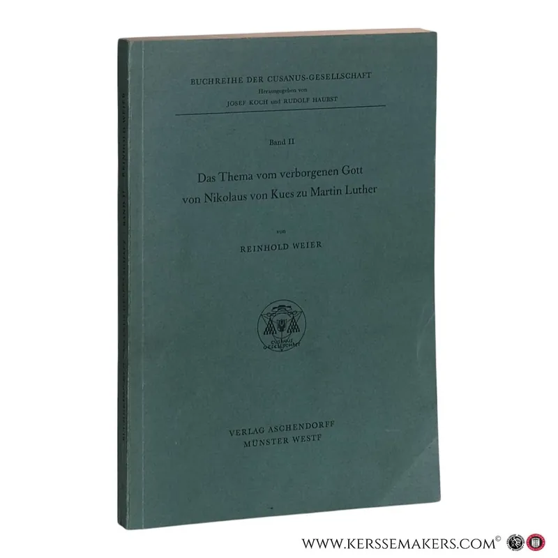 Flitsaanbieding Das Thema vom verborgenen Gott von Nikolaus von Kues zu Martin Luther. - Weier, Reinhold.