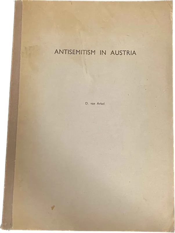 Betaalbaar Antisemitism in Austria - Arkel, D. van