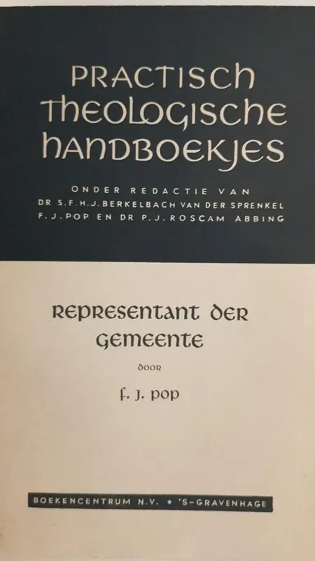 REPRESENTANT DER GEMEENTE - Pop, F.J. Fabrieksprijs