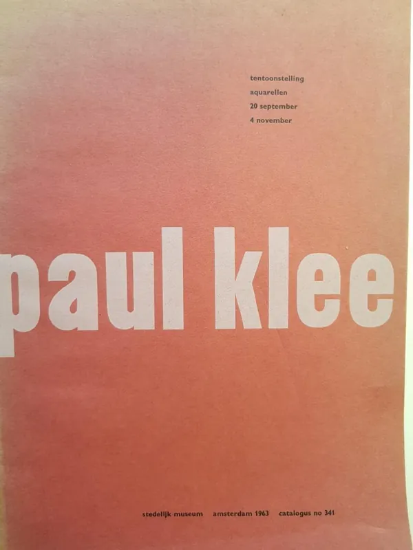 Op = Op PAUL KLEE tentoonstelling aquarellen (catalogus no 341) - Red
