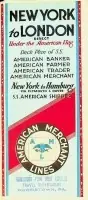 Koopje Brochure American Merchant Lines, New York to London - AML