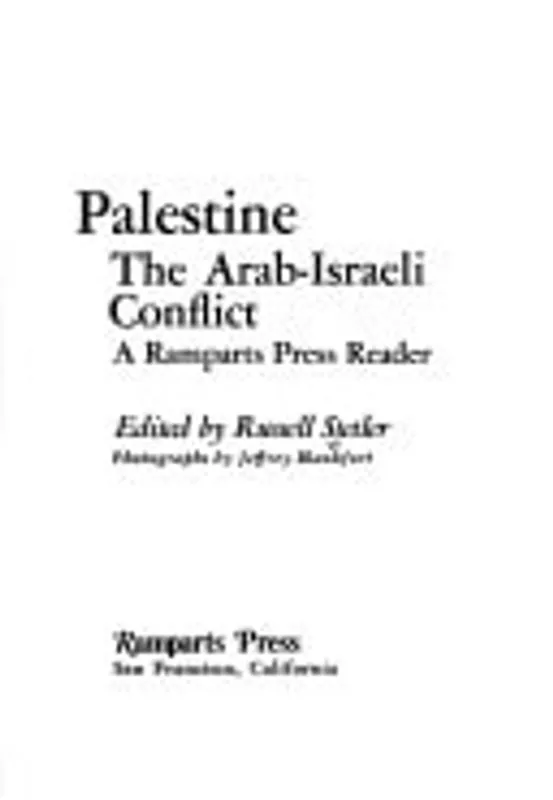 Palestine, the Arab-Israeli conflict. - Russell Stetler Lage Kosten