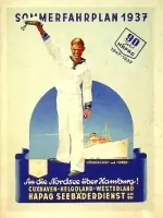 Sommerfahrplan 1937 HAPAG Seebaderdienst - HAPAG Koop Vandaag
