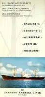 Brochure Hamburg-Amerika Linie, Solingen, Remscheid, Wuppertal, Krefeld, Frei... - Hamburg-Amerika Linie Korting