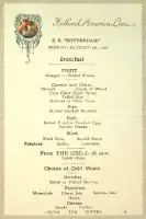 Bestseller Menukaart Holland America Line ss Rotterdam 1928 - Holland America Line