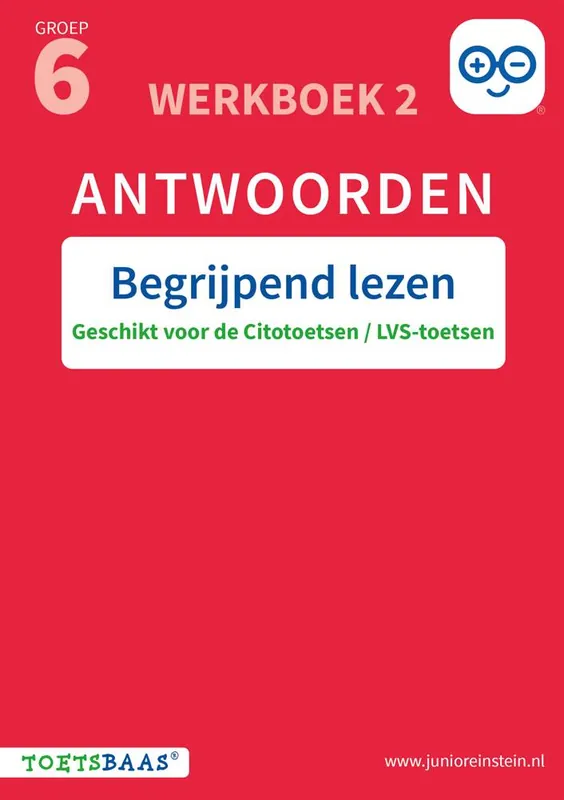 Actieprijs Begrijpend lezen 2 antwoorden groep 6 Werkboek / Druk 1